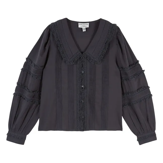 Blouse Vintage Ecume | Charbon