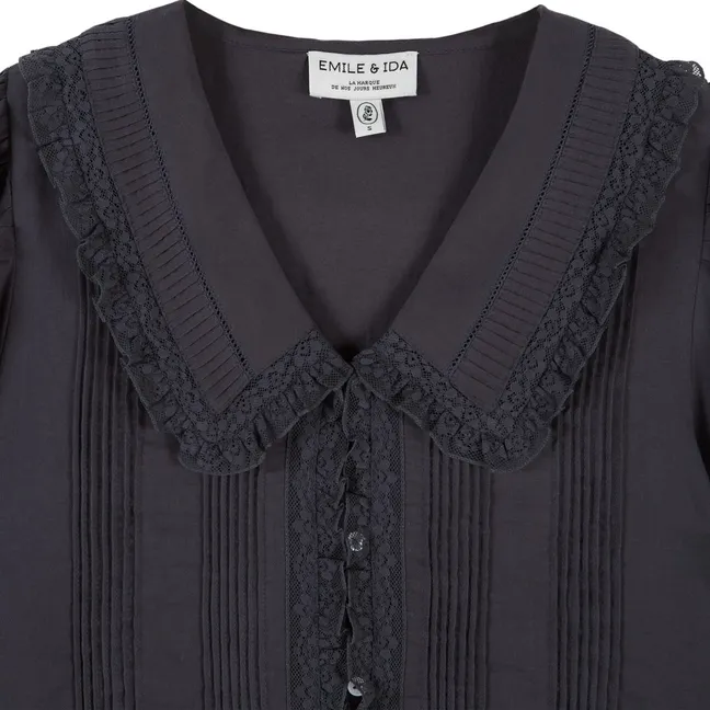 Blouse Vintage Ecume | Charbon