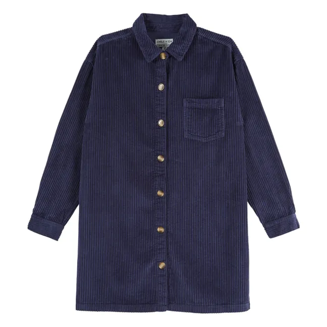 Robe Equinoxe Velours | Bleu marine