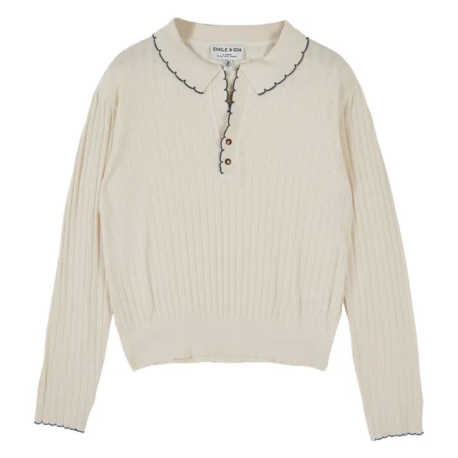 Polo Erano Pointelle | Ecru