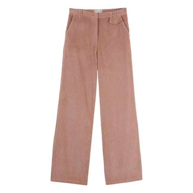 Pantalon Edgar Velours | Bois de rose