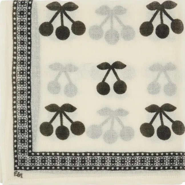 Foulard Cerise | Ecru
