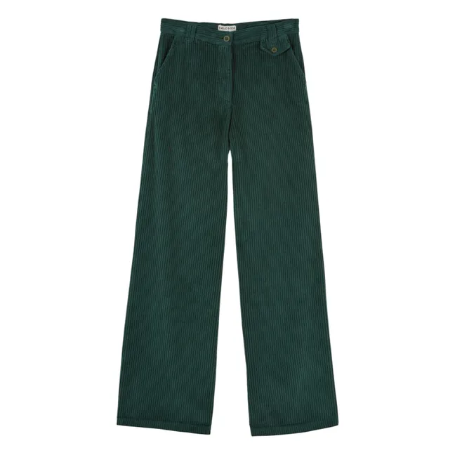 Pantalon Edgar Velours | Vert forêt