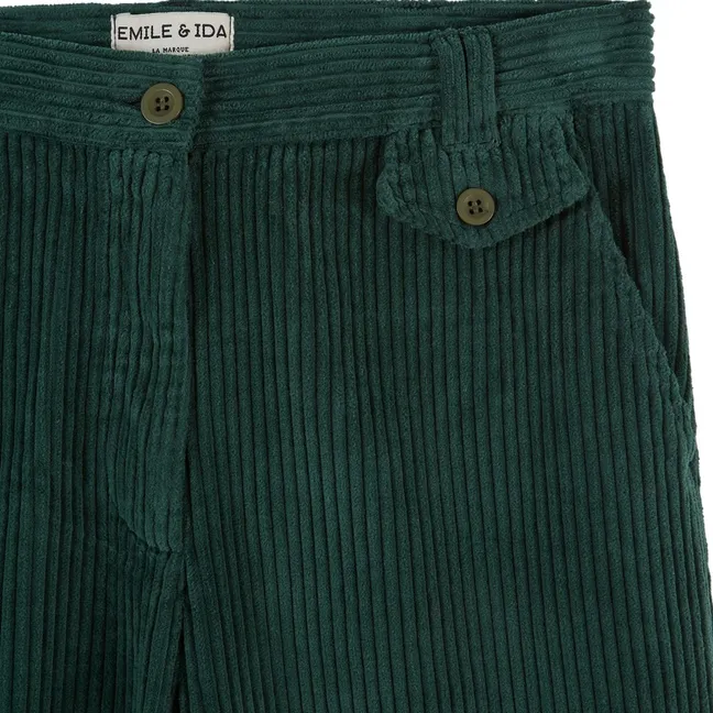 Pantalon Edgar Velours | Vert forêt