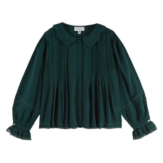 Blouse Vintage Elisabeth | Vert forêt