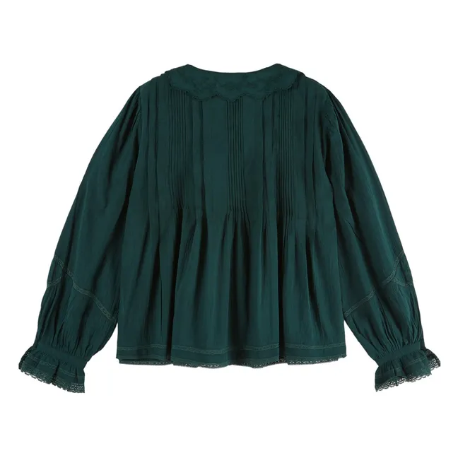Blouse Vintage Elisabeth | Vert forêt