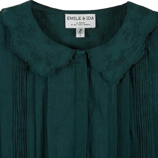 Blouse Vintage Elisabeth | Vert forêt