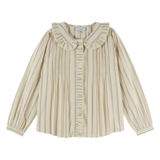 Blouse Rayures Eboto | Beige