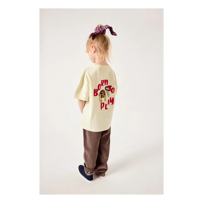 Fizvalley "Born To Play" T-shirt | Ivory