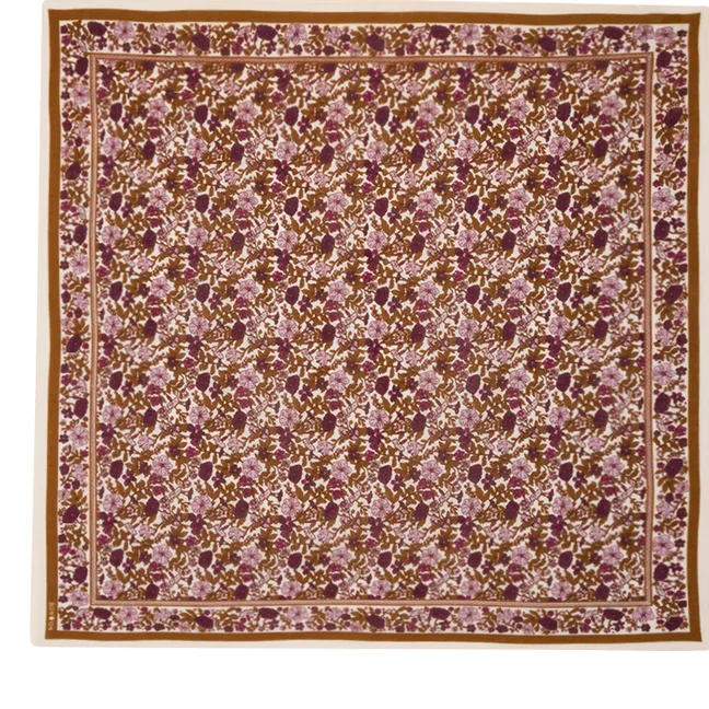 Foulondon Fleuri Scarf | Caramel
