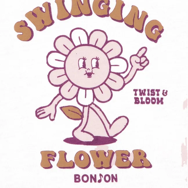 T-shirt Taxi Swinging | Rose pâle