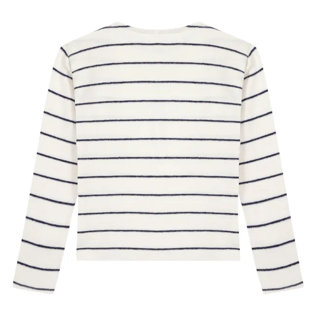 T-shirt Poulpe Rayé | Ecru