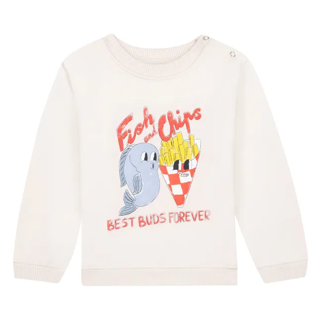 Sweat Smily Fish | Ecru