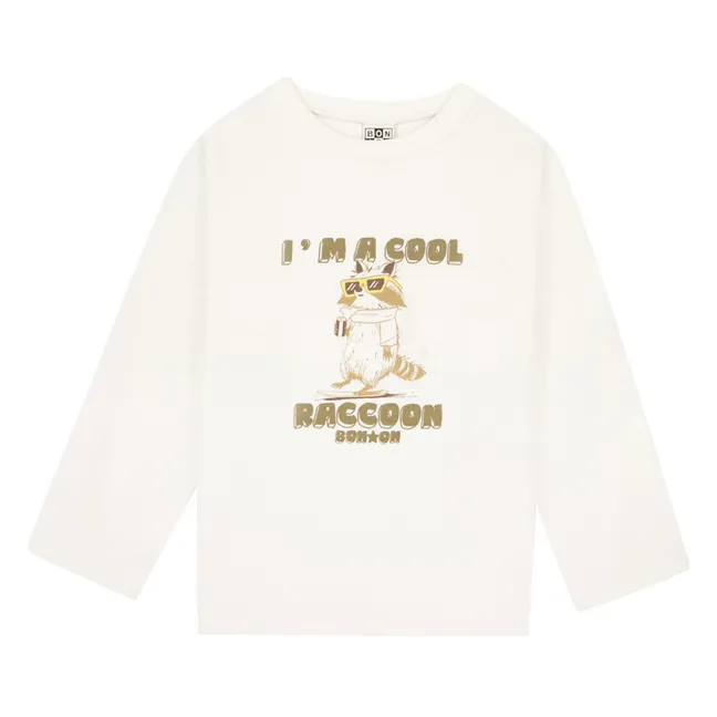 T-shirt Taxo Raccoon | Ecru