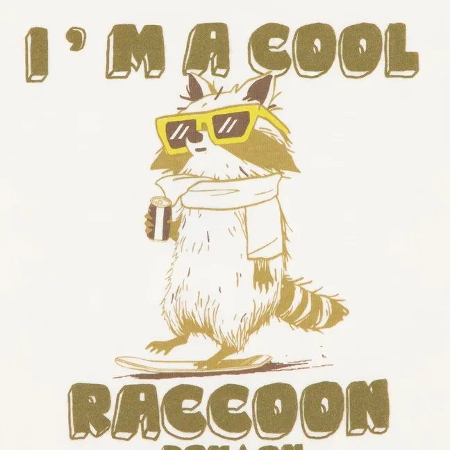 T-shirt Taxo Raccoon | Ecru