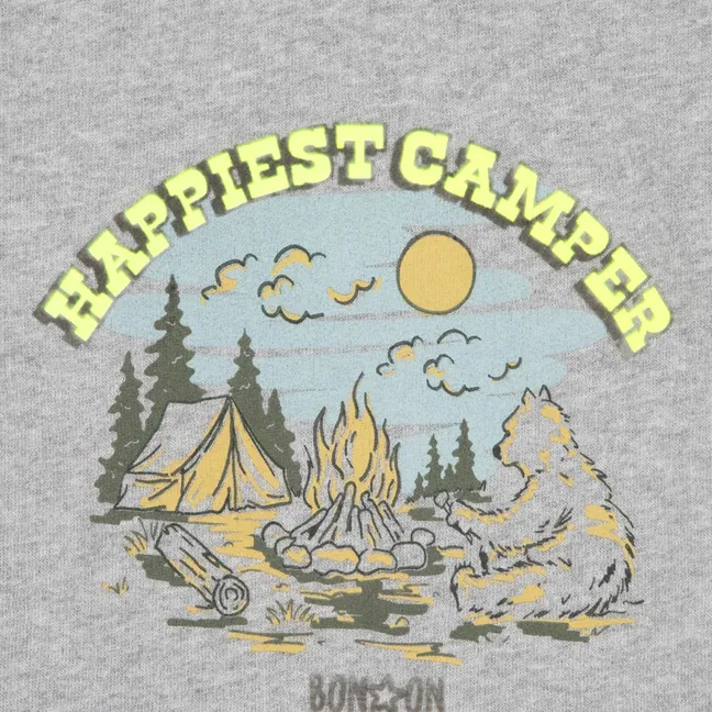 Sweat Happiest | Gris chiné
