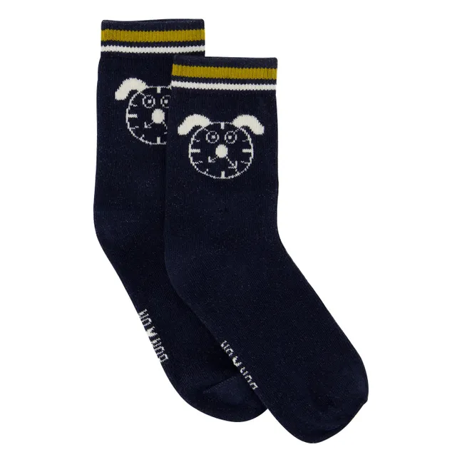 Tic-Tac socks | Navy blue