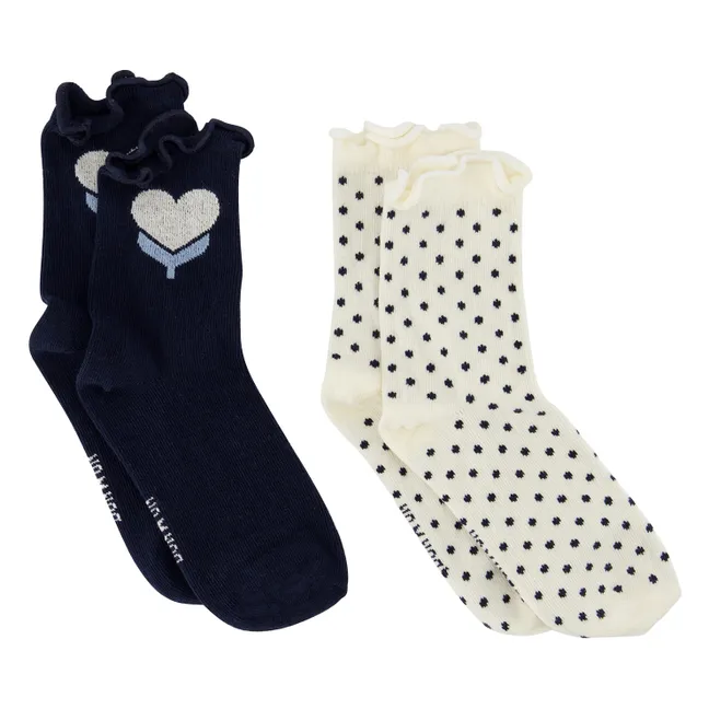 Chaussettes Cœur | Bleu marine