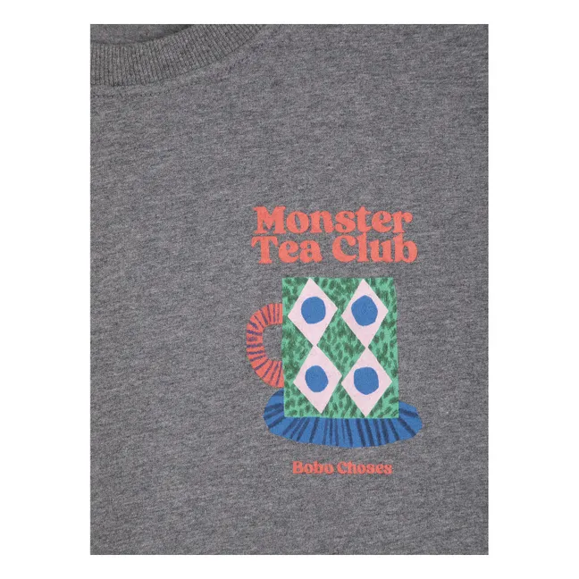 T-shirt Monster Mug Coton | Gris chiné