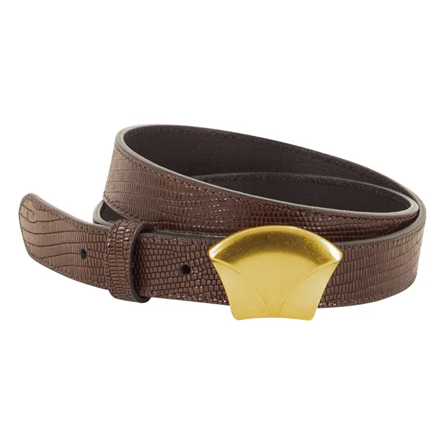 Diviluz Lizard Leather Belt | Brown