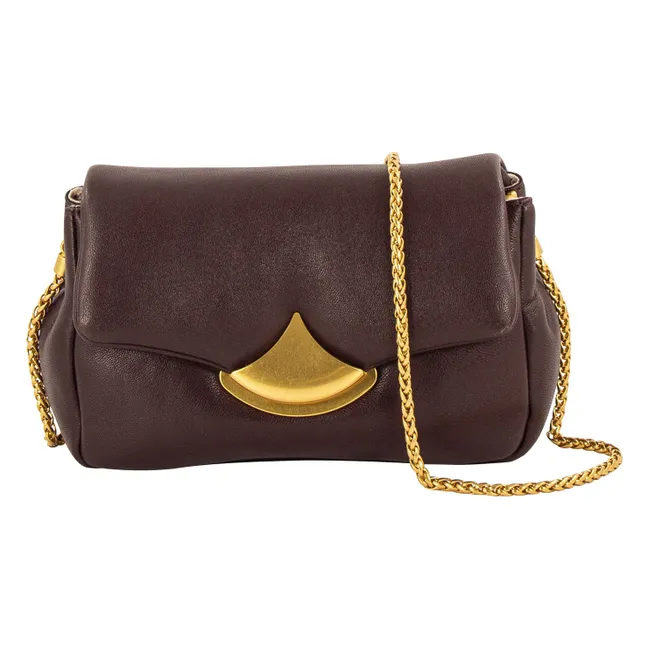 Diviluz Puffy Leather Bag | Taupe brown