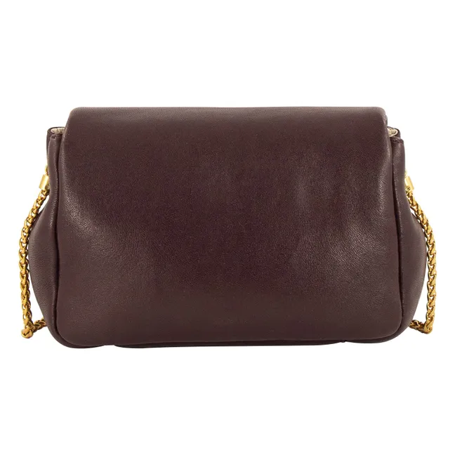 Diviluz Puffy Leather Bag | Taupe brown