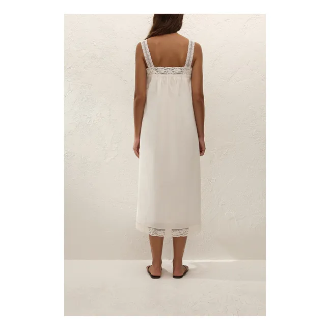 Robe Cristina Midi Coton | Ivoire