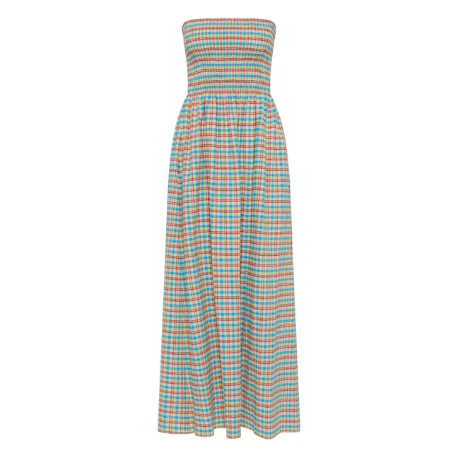 Robe Carreaux Jamie Coton | Bleu