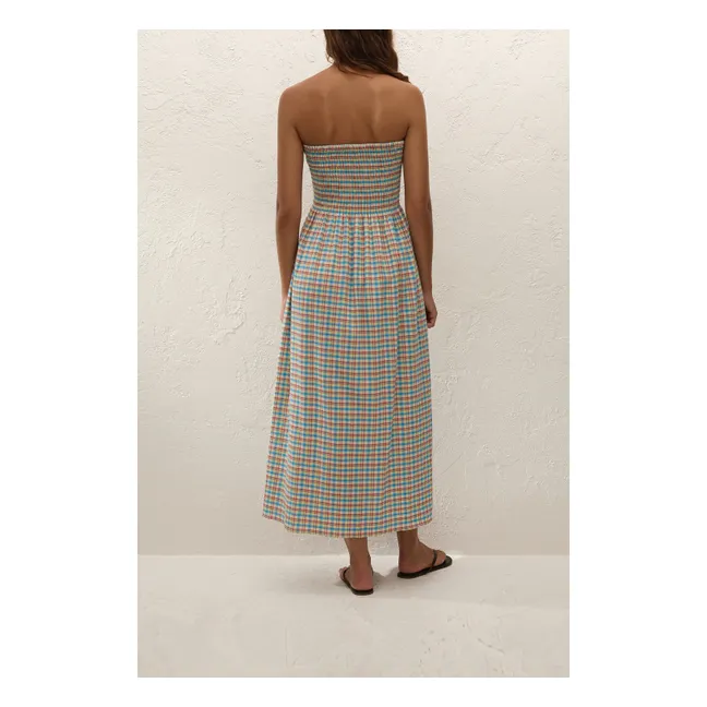 Robe Carreaux Jamie Coton | Bleu