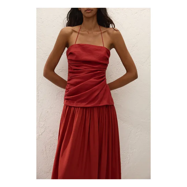 Robe Notte Maxi Coton | Terracotta