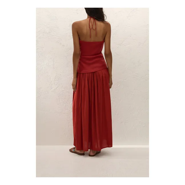 Robe Notte Maxi Coton | Terracotta