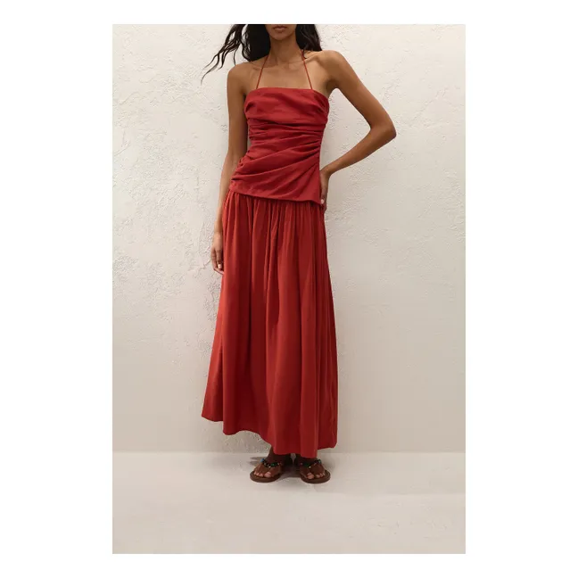 Robe Notte Maxi Coton | Terracotta
