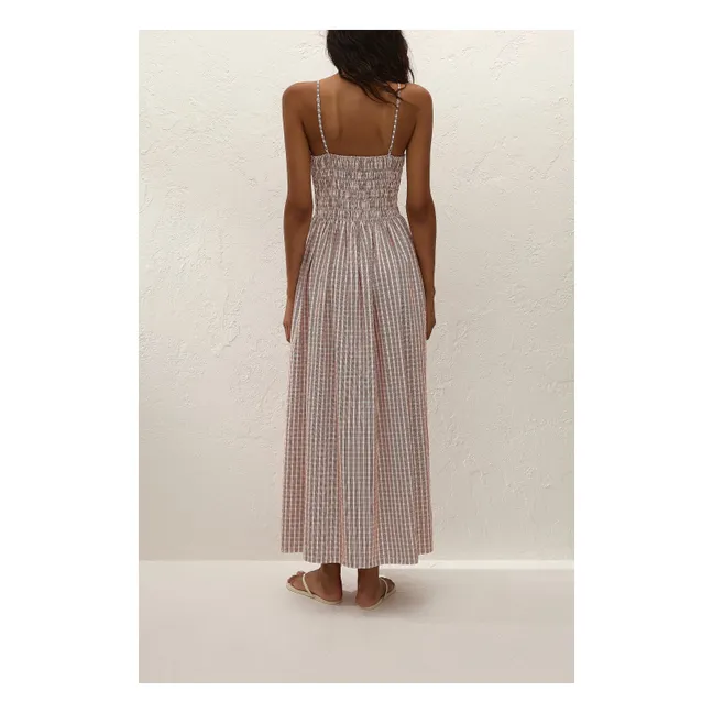 Robe Carreaux Laia Maxi Coton | Cinnamon