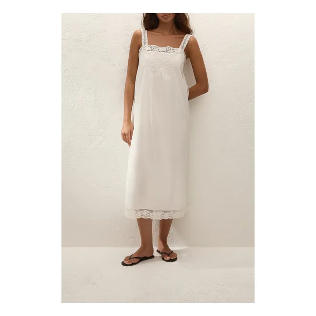 Robe Cristina Midi Coton | Ivoire