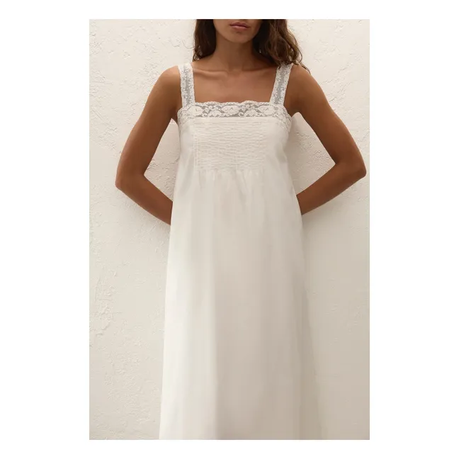 Robe Cristina Midi Coton | Ivoire