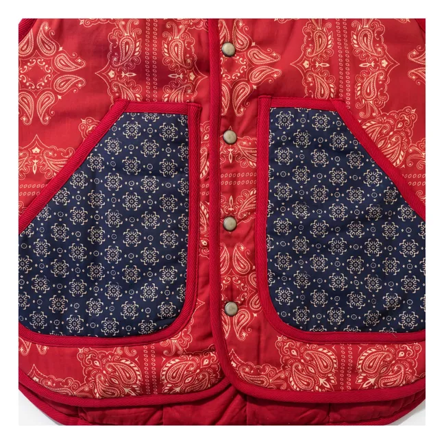 Veste Sans Manches Maria Bandana | Rouge foncé