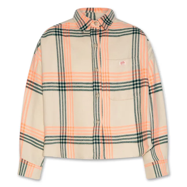 Bini Carreaux shirt | Coral