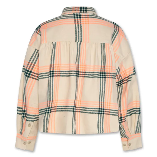 Bini Carreaux shirt | Coral