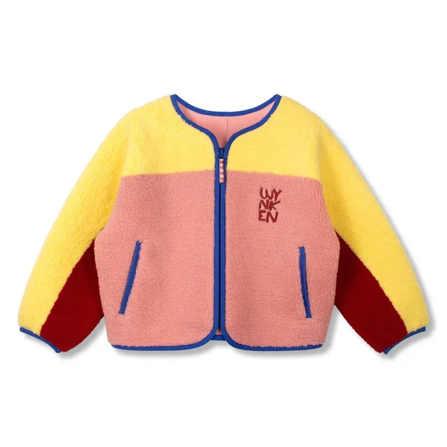 Colorblock Sherpa Jacket | Pink