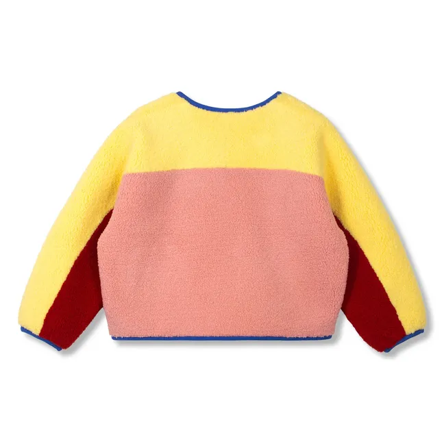 Colorblock Sherpa Jacket | Pink