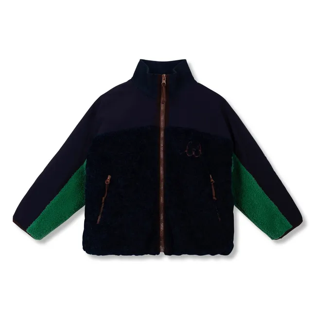 Sherpa-style jacket | Navy blue