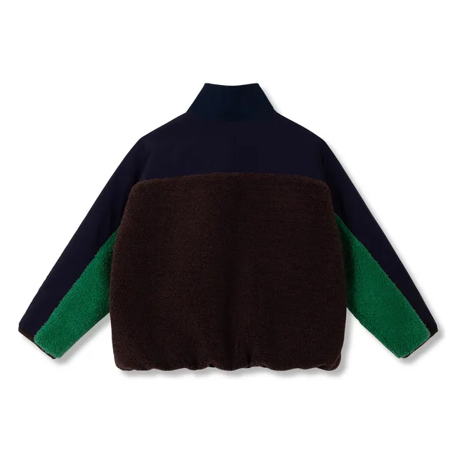 Sherpa-style jacket | Navy blue