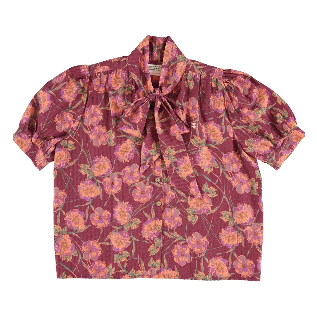 Blouse à Noeud | Bordeaux- Image produit n°0