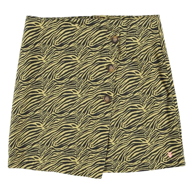 Jupe Zèbre Coton | Jaune