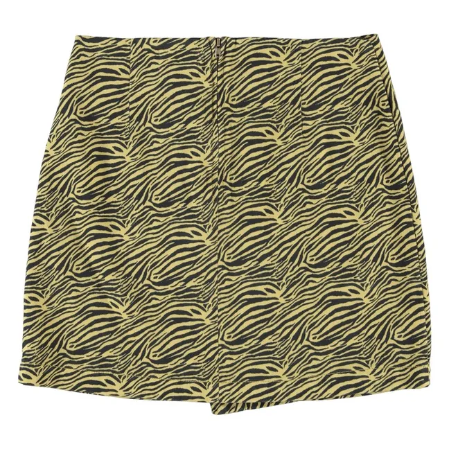 Jupe Zèbre Coton | Jaune
