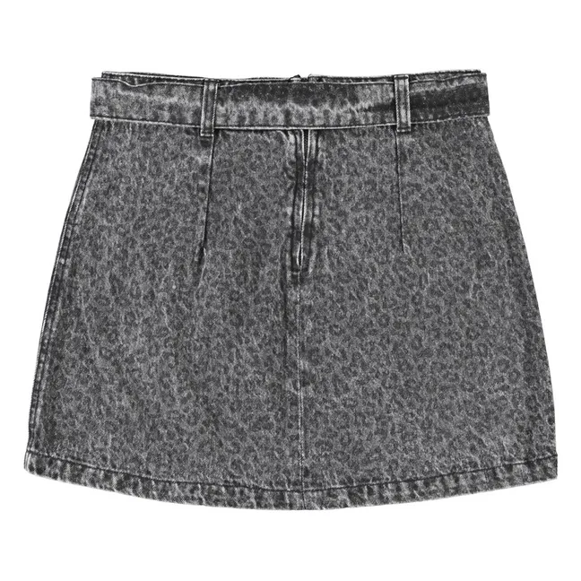 Jupe Animal Coton | Washed Black