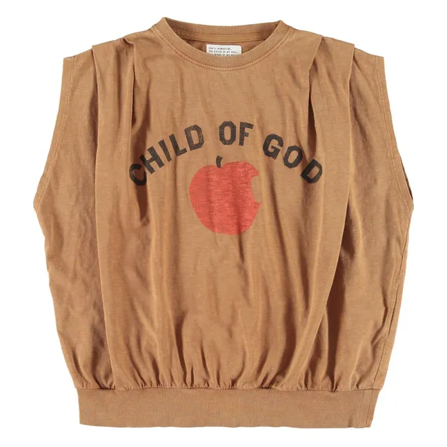 Top Joana Coton Flamé | Marron