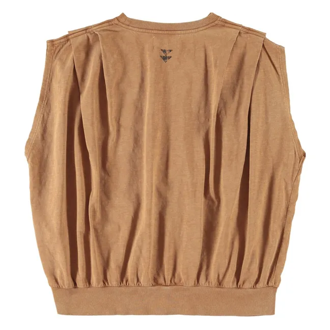 Top Joana Coton Flamé | Marron