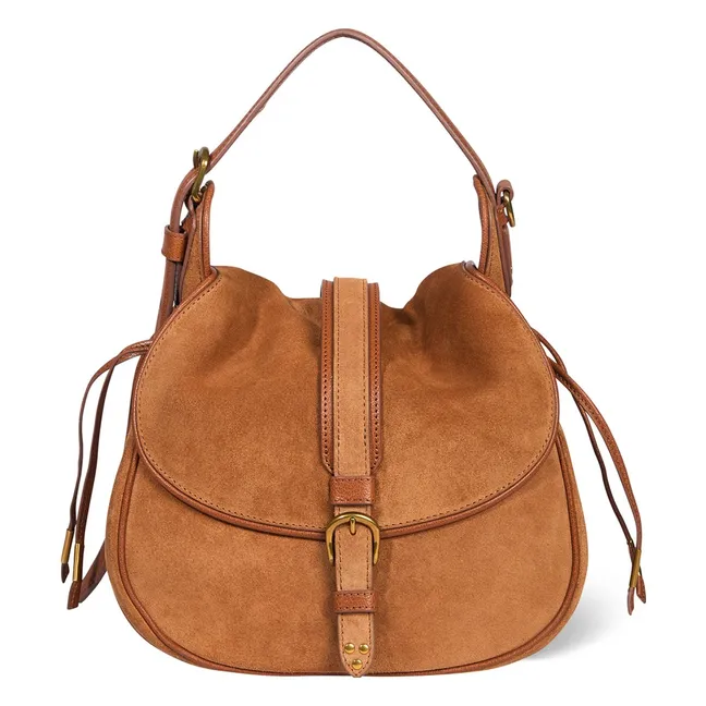 Sac Gildas Croute Velours | Caramel