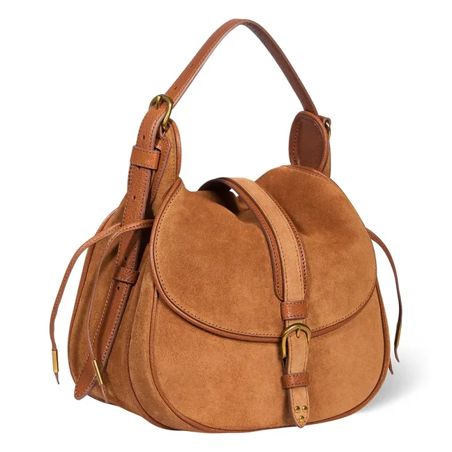 Sac Gildas Croute Velours | Caramel